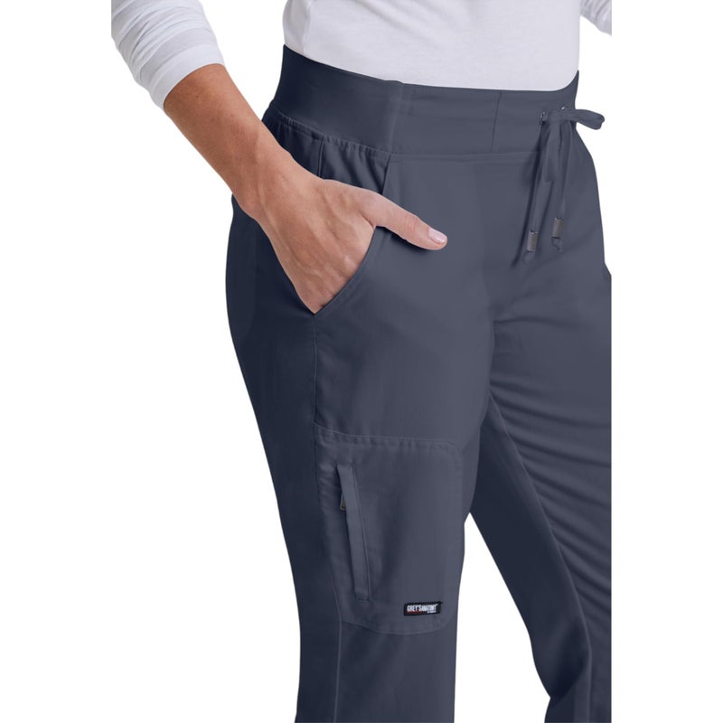 BARCO Grey s Anatomy Classic Mia Scrub Pant for Women Steel, 6-Pocket Low-Rise Straight Leg Bottoms with Natural Stretch, Soil Release Fabric, and Super-Soft Finish Large, Regular Fit - Image 5